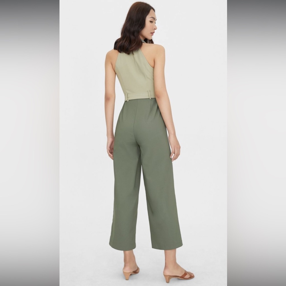Green Racerback Jumpsuit - Picture 2 of 6